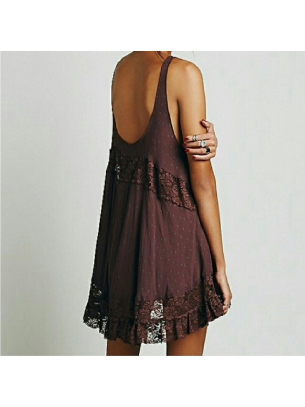Free People lace slip dress - Picture 2 of 12